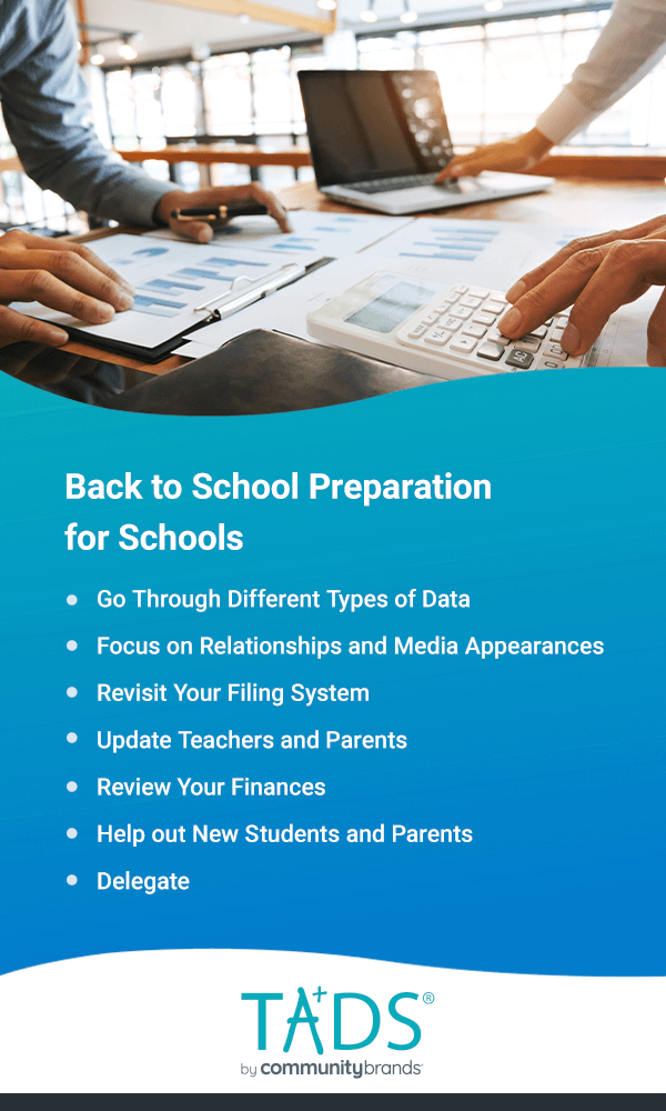 back to school prep for schools graphic